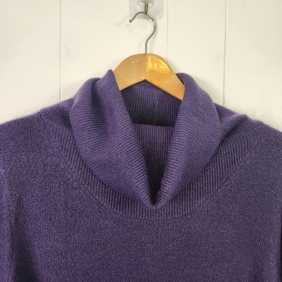 Penningtons Purple Cowl Neck Long Sleeve Soft Fuzzy Tunic Sweater Plus Size 4X - Picture 3 of 9